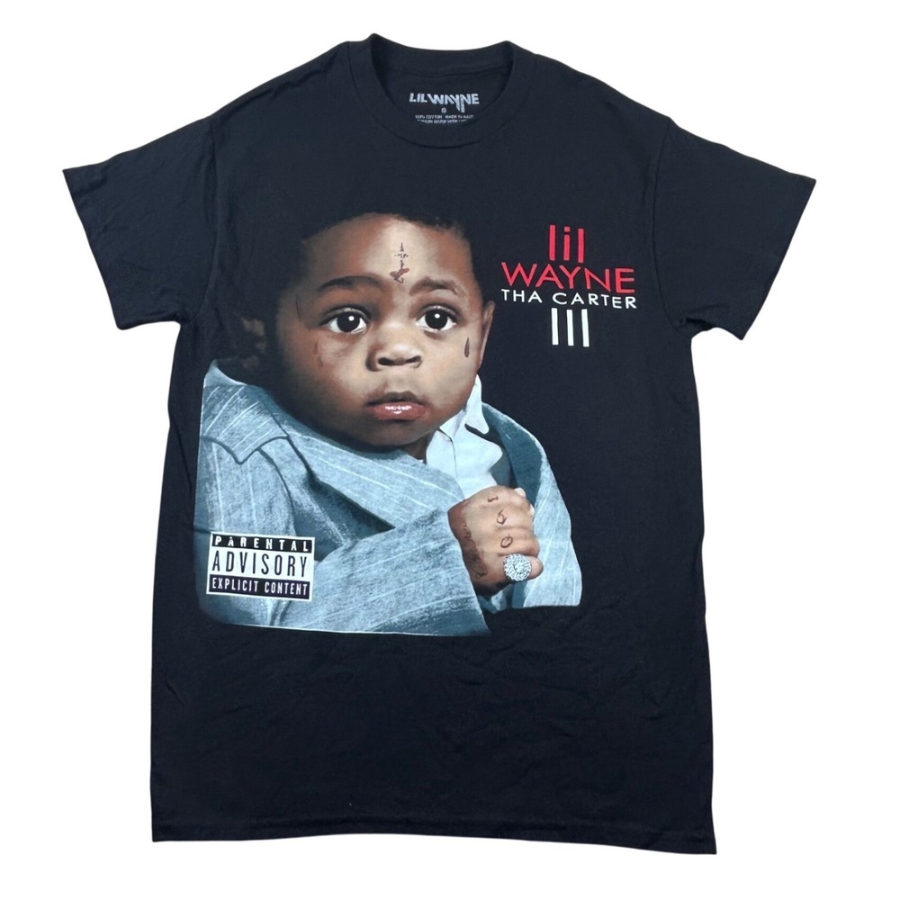 Lil Wayne Tha Carter III Graphic T-Shirt Black Mens Small Hip Hop Rap Tee 2023